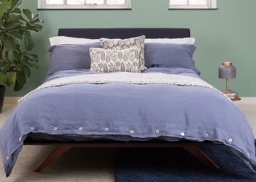 Washed Linen Blue Bed Linen by Heal's - view 3