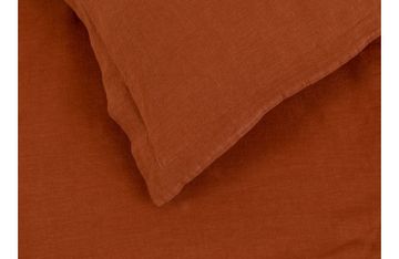 Washed Linen Cinnamon Fitted Sheet King by Heal's - view 2