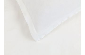 Washed Linen White Fitted Sheet Double by Heal's - view 2