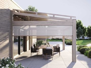 Tenda da sole verticale » Schermi solari laterali per la vostra pergola by Heroal