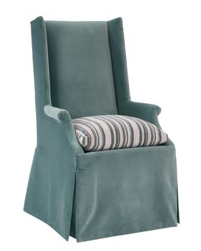 Martin Dining Arm Chair, Loose Seat, Waterfall Skirt by Hickory Chair