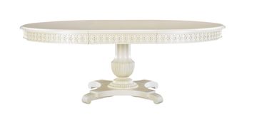 Gustav Round Dining Table 1 24"Leaf Figure 8 Apron by Hickory Chair