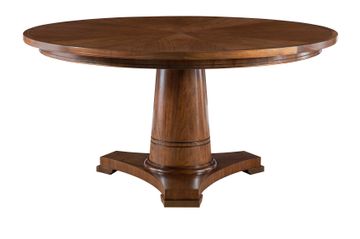 Regency Round Dining Table Stocked In Truffle by Hickory Chair