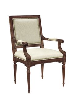 Louis Xvi Sq Back Dining Arm Chair by Hickory Chair
