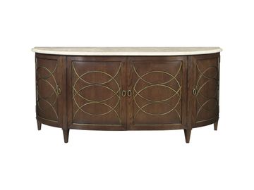 Duchamp Demi-Lune Sideboard W/ New Stone by Hickory Chair