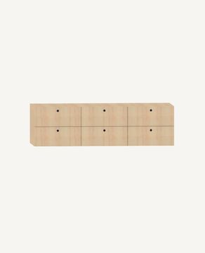 Dry Shelving Storage Drawers, 6 Drawers, 49.5" Width - 19.75" Depth by Hightower