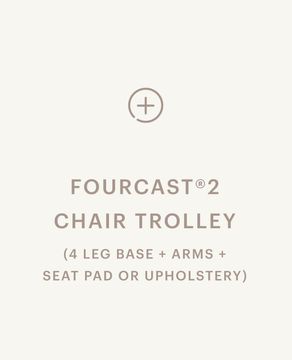 FourCast®2 Chair Trolley - 4 Leg Base, with Arms - Seat Pad / Upholstery by Hightower