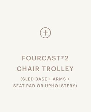 FourCast®2 Chair Trolley - Sled Base, with Arms - Seat Pad / Upholstery by Hightower