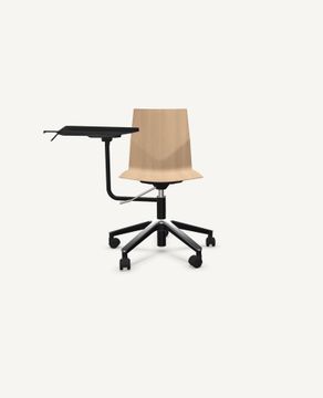 FourCast®2 Wheeler Chair, Bentwood Shell, Swivel Base - with InnoTab Tablet Arm by Hightower