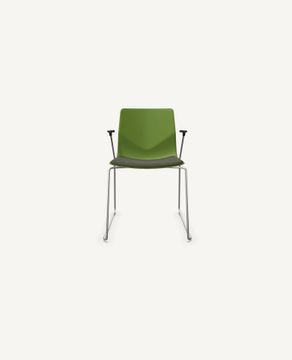 FourSure® Chair, Sled Base with Seat Pad - with Arms by Hightower