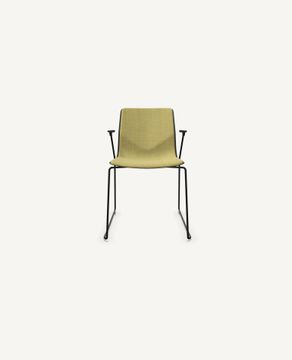 FourSure® Chair, Sled Base, Upholstered Interior - with Arms by Hightower