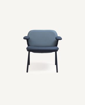 Lana Lounge Chair with Arms, Metal - Lowback by Hightower