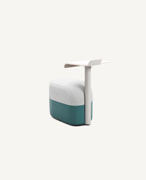Modo Pouf with Laptop Table - with Hard Floor Casters by Hightower