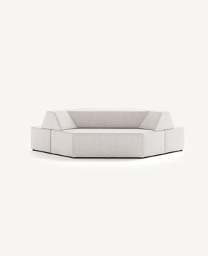 Prism Bench with Back, Two-Sided - 118" Width by Hightower