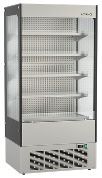ADVANCE MD K 100 BG N E Multideck refrigerator with Black and Clear Glass End Panels by Hoshizaki