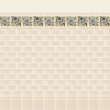 ARTEMIS HIBISCUS Printed Tiles - Ecru by House of Hackney - view 4