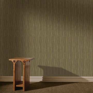 ARTIST'S STRIPE Wallpaper - Moss & Carex by House of Hackney - view 2