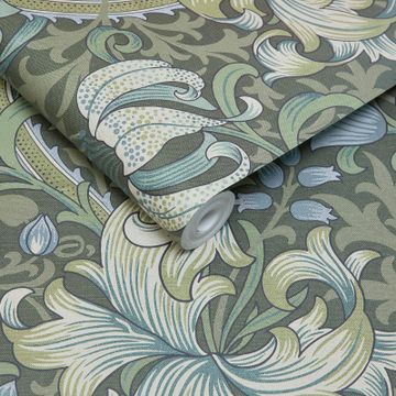 GOLDEN LILY Wallpaper - Verde by House of Hackney - view 4
