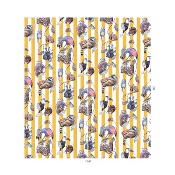 HACKNEY EMPIRE Wallpaper - Ochre Stripe by House of Hackney - view 4