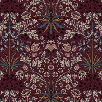 HYACINTH Wallpaper - Mulberry by House of Hackney