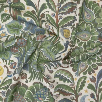MOON GARDEN Cotton Linen Blind - Verde by House of Hackney - view 2