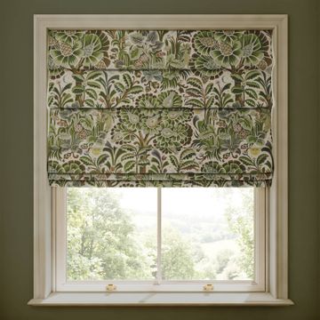 MOON GARDEN Cotton Linen Blind - Verde by House of Hackney