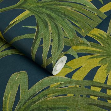 PALMERAL MAGNA Wallpaper - Midnight Green by House of Hackney - view 3