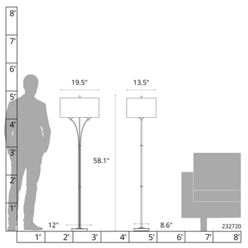 Contemporary Formae Floor Lamp by Hubbardton Forge - view 2