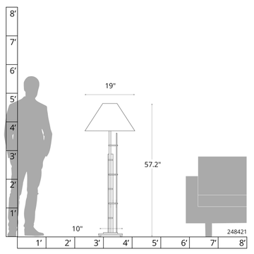 Metra Double Floor Lamp by Hubbardton Forge - view 2