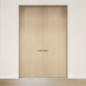 Pure double door white oak flat cut brushed veneer by Humble Nature