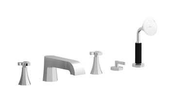 Belmondo + Belmondo Elle BT396CC - Five holes deck mounted bath filler with shower kit by IB