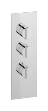 Aqua - 2 ways EUA211CCNHJ - External part of thermostatic 2 ways, square plate, vertical, hey joe handle by IB