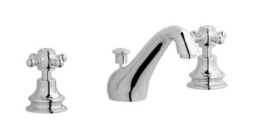 Hermes + Hermes Elle HR392CC - Three holes washbasin set with low spout by IB