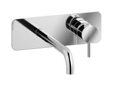MilanoTorino MT207CC - Wall mounted washbasin mixer with long spout complete with drain by IB