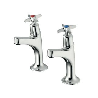 Sandringham 21 Basin pillar tap 52x115x166 mm, 81 mm spout projection, 13 l/min (3 bar), no waste by Ideal Standard