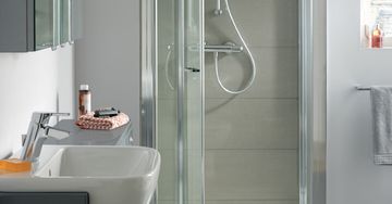 Simplicity Rectangular shower tray 910x770x40 mm, with waste by Ideal Standard - view 2