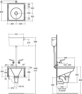 Leven Slop hopper 600x600x330 mm by Ideal Standard - view 5