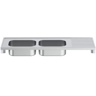 Doon Double Sink basin 1800x600x340 mm, no tap hole, no waste by Ideal Standard - view 2