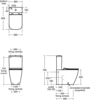 i.life S Toilet cistern 365x150x390 mm, mechanic by Ideal Standard - view 2