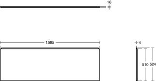 Unilux Bath front panel 1595x16x524 mm by Ideal Standard - view 4