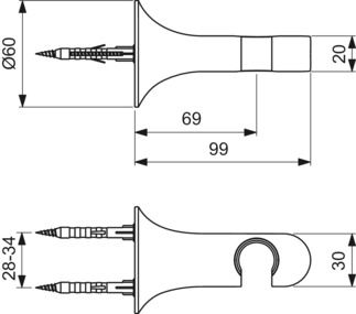 La Dolce Vita Shower bracket 60x99x60 mm by Ideal Standard - view 3