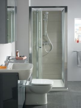 Simplicity Rectangular shower tray 910x770x40 mm, with waste by Ideal Standard - view 6