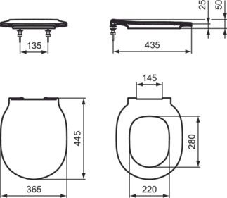 Connect Air Sandwich seat 365x445x50 mm by Ideal Standard - view 3