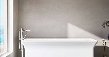 La Dolce Vita Floor standing bath & shower mixer 130x297x858 mm, 204 mm spout projection, Kit 1 required, 8 l/min (3 bar) by Ideal Standard - view 2