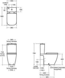i.life A Toilet cistern 365x150x390 mm, mechanic by Ideal Standard - view 3