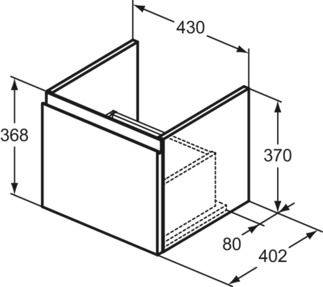 Finesse Basin unit 430x402x370 mm, 1 drawer by Ideal Standard - view 3