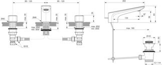 Conca Dual control basin tap 202x83 mm, 133 mm spout projection, 5 l/min (3 bar), with waste by Ideal Standard - view 5
