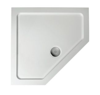 Simplicity Pentagon shower tray 910x910x40 mm, with waste by Ideal Standard - view 3