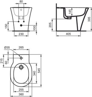 Connect Air Back-to wall bidet - one taphole by Ideal Standard - view 6