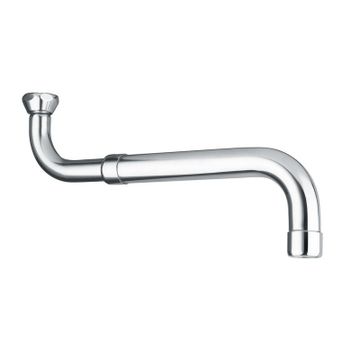 Extensible “S“ swivel spout 200-300 mm in brass tube Ø 18 mm by IDRAL
